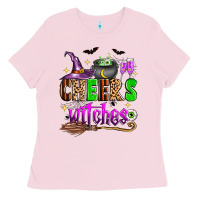 Bubblegum Pink Cheers witches Ladies Tee - Zillion Design Studio