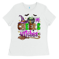 White Cheers witches Ladies Tee - Zillion Design Studio