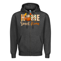 Charcoal Heather home sweet home Zipper Hoodie - BundleAndBundleShop