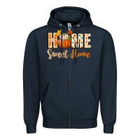 Navy home sweet home Zipper Hoodie - BundleAndBundleShop