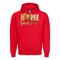Red home sweet home Zipper Hoodie - BundleAndBundleShop