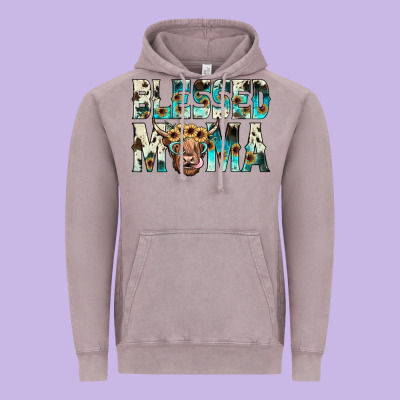 Blessed Mama Vintage Hoodie Designed By Jahusdesignshop