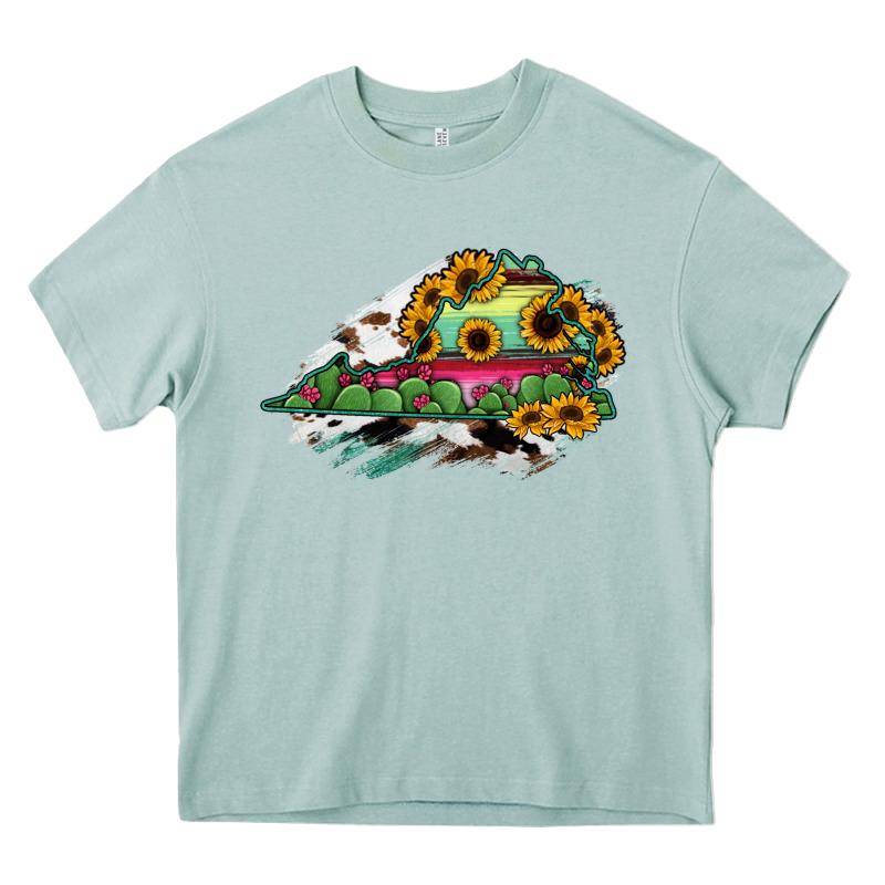 Virginia State Map Heavy Core Tee by RanaPortraitStore | Teevron