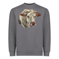 Storm Charolais Cattle Face Heavyweight Sweatshirt - LillyAllenDesigns
