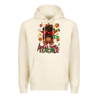 Tofu santa's favorite teacher afro messy bun Premium Hoodie - texasbilliewilder