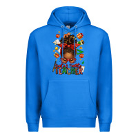 True Royal santa's favorite teacher afro messy bun Premium Hoodie - texasbilliewilder