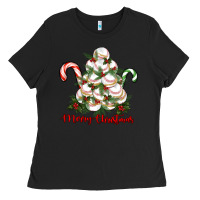 Black merry christmas baseball Ladies Tee - RanaPortraitStore