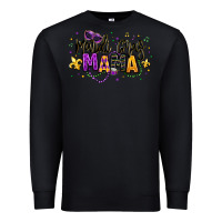Black mardi gras mama Premium Sweatshirt - texasbilliewilder