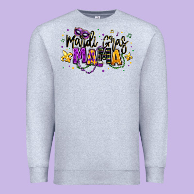 Mardi Gras Mama Premium Sweatshirt Designed By Texasbilliewilder