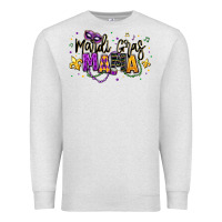 Oatmeal Heather mardi gras mama Premium Sweatshirt - texasbilliewilder