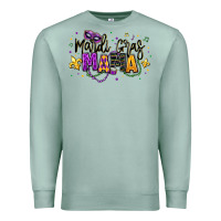 Seafoam mardi gras mama Premium Sweatshirt - texasbilliewilder