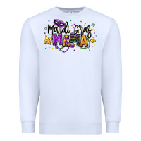 White mardi gras mama Premium Sweatshirt - texasbilliewilder
