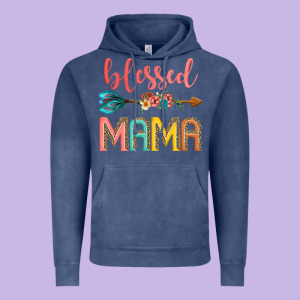 Blessed Mama Vintage Hoodie Designed By Jahusdesignshop