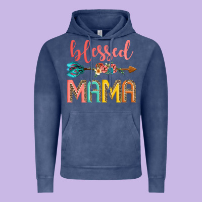 Blessed Mama Vintage Hoodie Designed By Jahusdesignshop