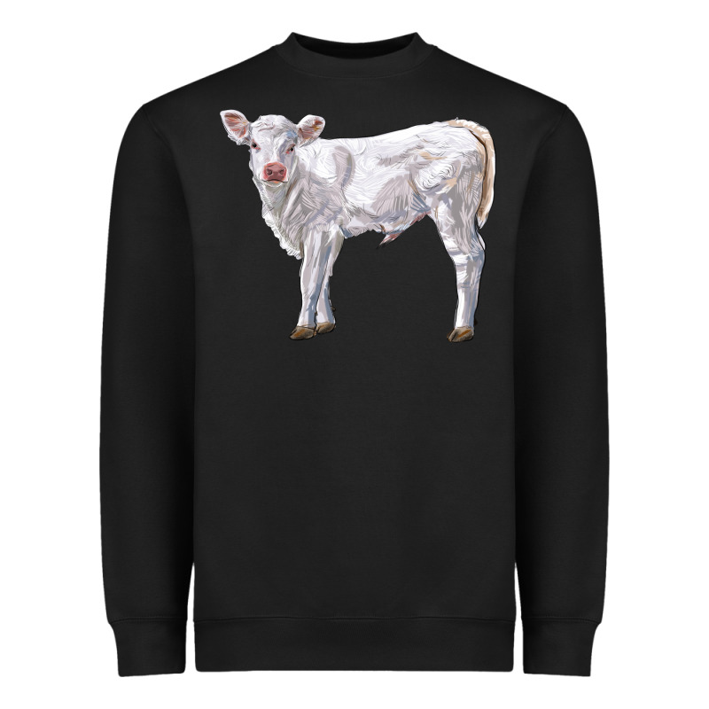 Charolais Calf Heavyweight Sweatshirt by LillyAllenDesigns | Teevron