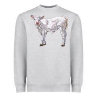Heather Grey charolais calf Heavyweight Sweatshirt - LillyAllenDesigns