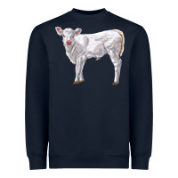 Navy charolais calf Heavyweight Sweatshirt - LillyAllenDesigns