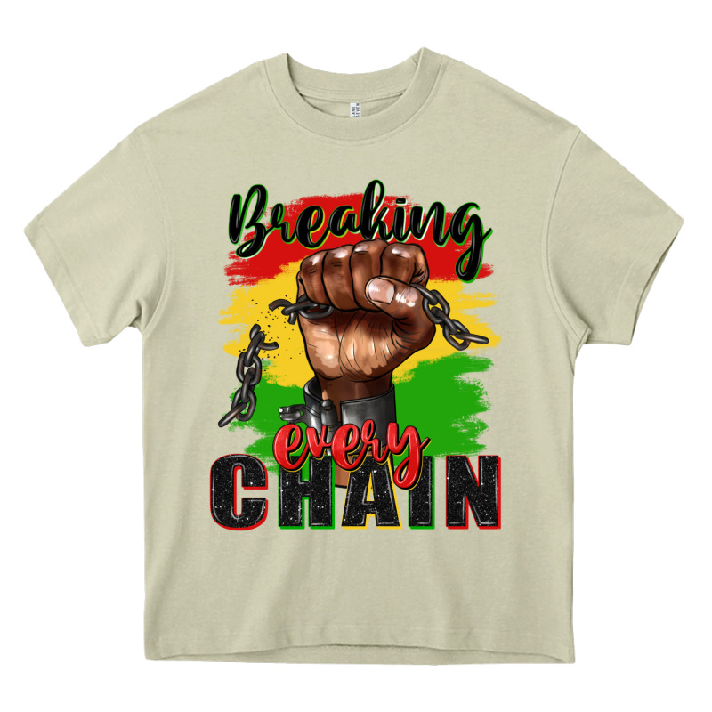 Breaking Every Chain Juneteenth Heavy Core Tee by Zillion Design Studio | Teevron