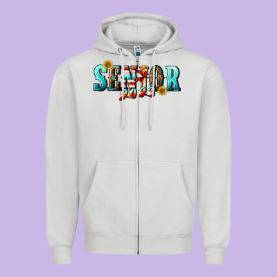 Senior 2023 Zipper Hoodie Designed By Bundleandbundleshop