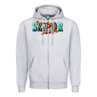 Heather Grey senior 2023 Zipper Hoodie - BundleAndBundleShop
