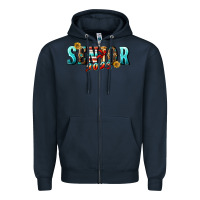 Navy senior 2023 Zipper Hoodie - BundleAndBundleShop