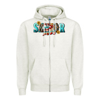 Oatmeal Heather senior 2023 Zipper Hoodie - BundleAndBundleShop