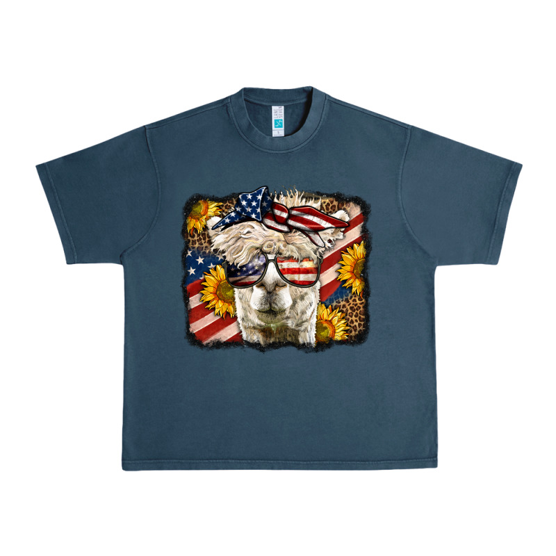 4th Of July Llama Urban Heavy Tee by LillyAllenDesigns | Teevron