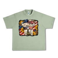 Oil Green 4th of july llama Urban Heavy Tee - LillyAllenDesigns