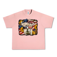 Salmon 4th of july llama Urban Heavy Tee - LillyAllenDesigns