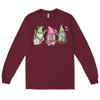 Burgundy spring gnomes Long Sleeve Tee - MaliasSmallBusiness