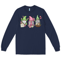 Navy spring gnomes Long Sleeve Tee - MaliasSmallBusiness