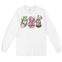 White spring gnomes Long Sleeve Tee - MaliasSmallBusiness