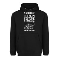 Black This Is My Human Costume Im Really A Brachiosaurus Heavyweight Hoodie - Bettercallsaul