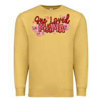 Antique Gold one loved mama valentine's day Premium Sweatshirt - texasbilliewilder