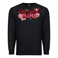 Black one loved mama valentine's day Premium Sweatshirt - texasbilliewilder