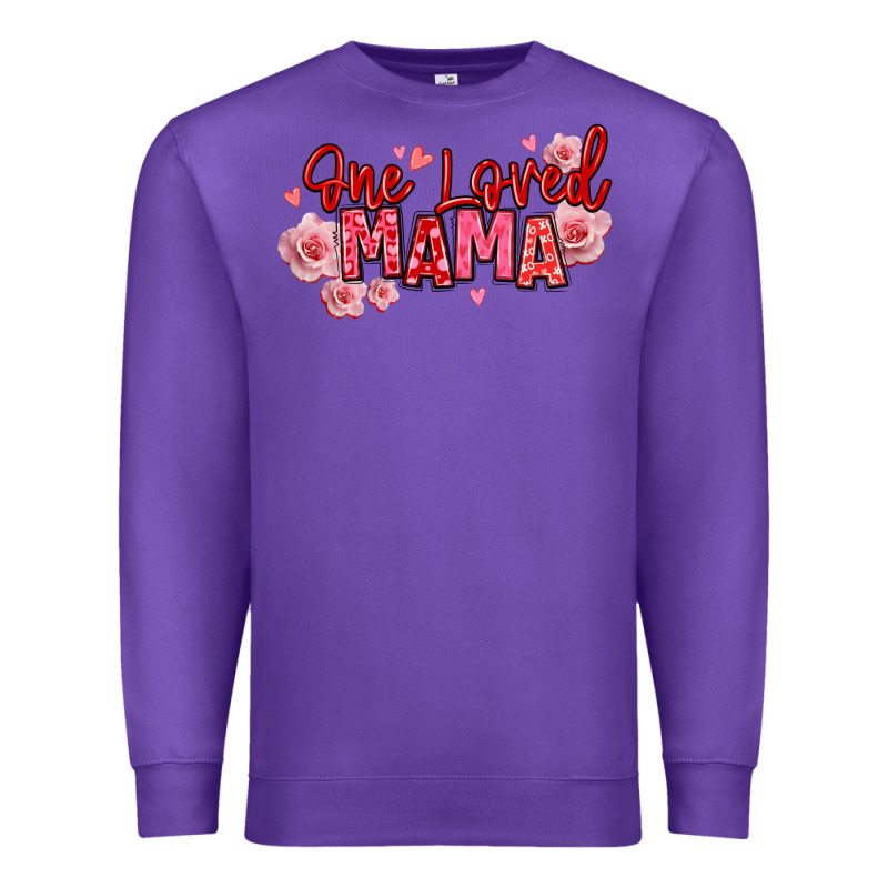 One Loved Mama Valentine's Day Premium Sweatshirt by texasbilliewilder | Teevron