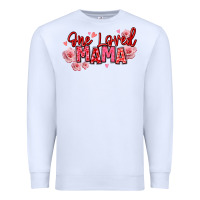 White one loved mama valentine's day Premium Sweatshirt - texasbilliewilder