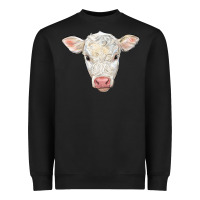 Black charolais calf face Heavyweight Sweatshirt - LillyAllenDesigns