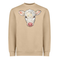 Mushroom charolais calf face Heavyweight Sweatshirt - LillyAllenDesigns