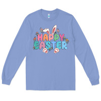 Colony Blue happy easter Long Sleeve Tee - MaliasSmallBusiness