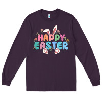 Plum happy easter Long Sleeve Tee - MaliasSmallBusiness