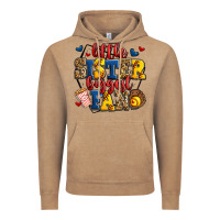 Vintage Coffee little sister biggest fan softball Vintage Hoodie - Jasminsmagicworld