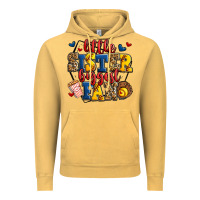 Vintage Mustard little sister biggest fan softball Vintage Hoodie - Jasminsmagicworld