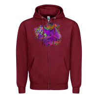 Burgundy halloween spider web for patches Zipper Hoodie - BundleAndBundleShop