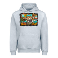 Heather Grey sunflower cow olivia Urban Hoodie - OliviaCreatesArt