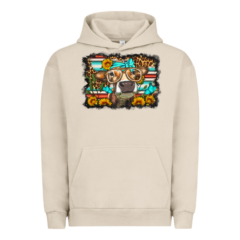 Sunflower Cow Olivia Urban Hoodie by OliviaCreatesArt | Teevron