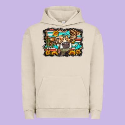 Sunflower Cow Olivia Urban Hoodie Designed By Oliviacreatesart