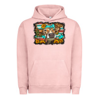 Pigment Salmon sunflower cow olivia Urban Hoodie - OliviaCreatesArt