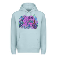 Blue Mist Fueled by crystals and coffee halloween Premium Hoodie - NancyCooperArtShop