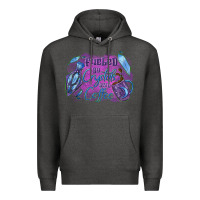 Charcoal Heather Fueled by crystals and coffee halloween Premium Hoodie - NancyCooperArtShop